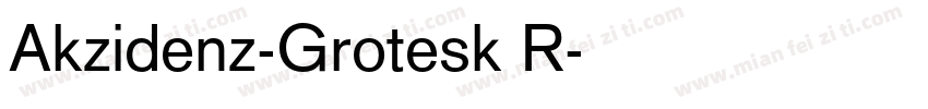 Akzidenz-Grotesk R字体转换
